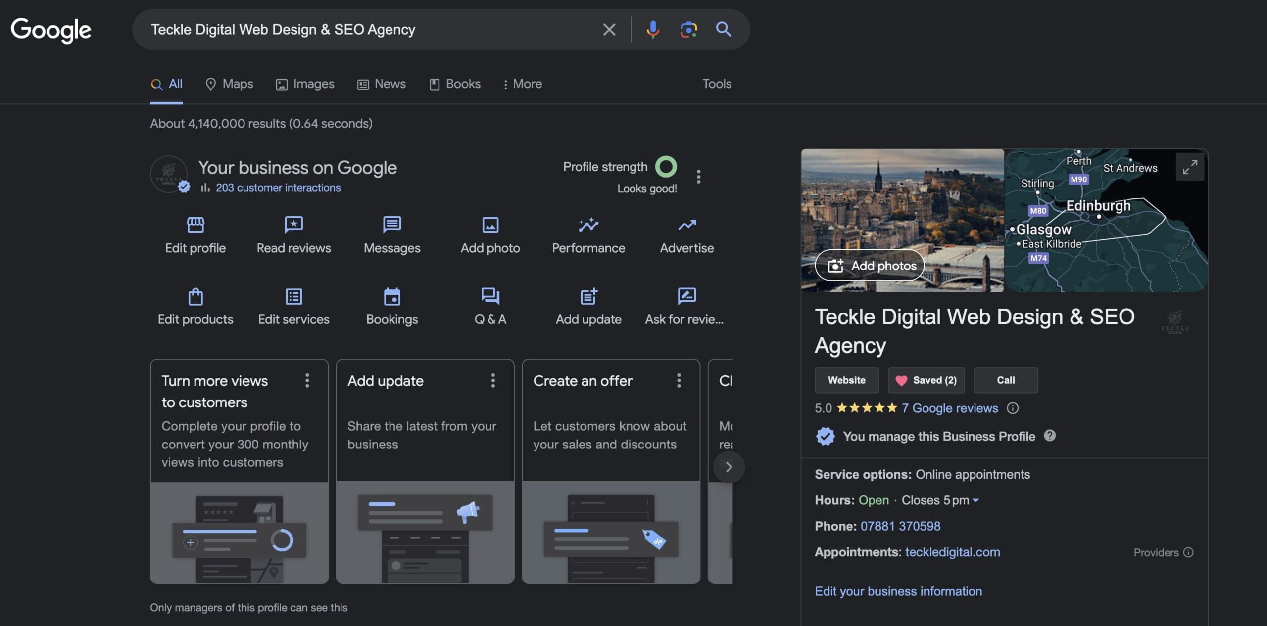 Google Business Profile Edinburgh