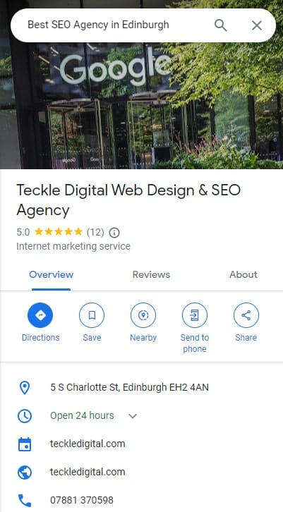 Teckle Digital's Google Business Profile